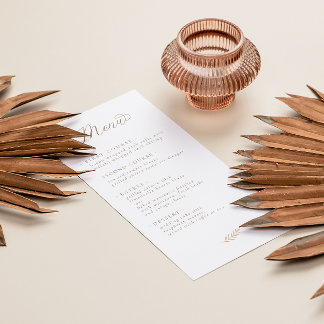 Menu Brunch Neutral Boho Baby