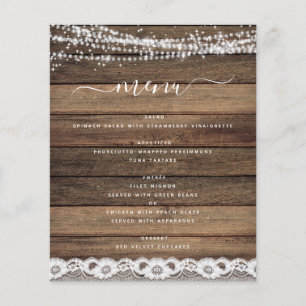 Menu Budget Rustique Farmhouse String Lights