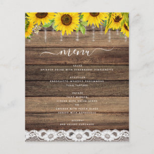 Menu Budget Rustique Tournesol Ferme Rustique