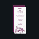 Menu Buffet Whimsical Table Doodle Croquis Moderne PERS<br><div class="desc">Utilisez ces cartes de menu sucrées et fantaisistes pour votre mariage, fête de fiançailles, douche nuptiale ou autre événement. Main dessinée par moi pour toi. Entièrement modifiable, ajoutez votre propre texte ou couleur arrière - plan. Cliquez sur "personnaliser" pour modifier le texte et "modifier la conception" pour modifier les polices,...</div>