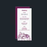 Menu Buffet Whimsical Table Doodle Croquis Moderne PERS<br><div class="desc">Utilisez ces cartes de menu sucrées et fantaisistes pour votre mariage, fête de fiançailles, douche nuptiale ou autre événement. Main dessinée par moi pour toi. Entièrement modifiable, ajoutez votre propre texte ou couleur arrière - plan. Cliquez sur "personnaliser" pour modifier le texte et "modifier la conception" pour modifier les polices,...</div>