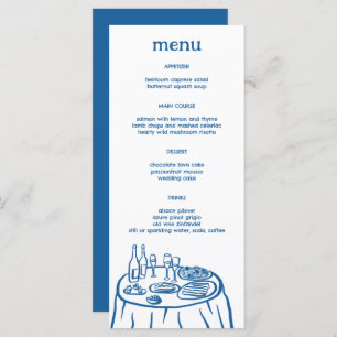 Menu Buffet Whimsical Table Doodle Croquis Moderne PERS