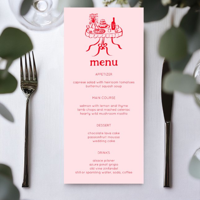 Menu Buffet Whimsical Table Doodle Croquis Moderne PERS (Whimsical Buffet Table Doodle Sketch Modern CUSTOM Menu
)