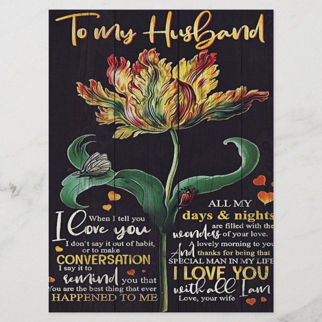 Menu Cadeau customisé pour mari | Meilleur cadeau pour  (Devant)