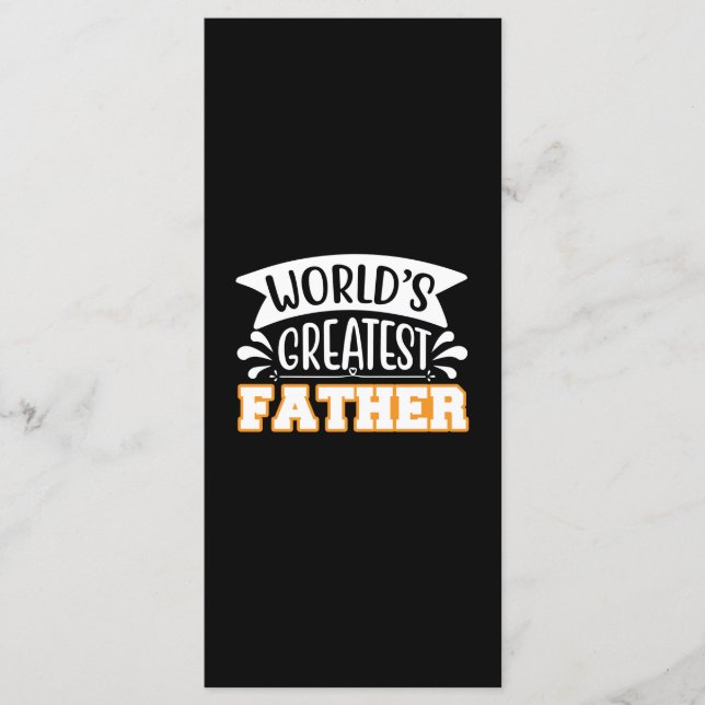Menu Cadeaux pour Papa | Meilleur Père du Monde (Devant)