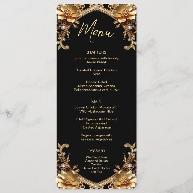Menu Cadre Doré (Devant)