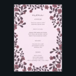 Menu Cadre Floral Automne Élégant Moderne Rustique PERS<br><div class="desc">Utilisez ces cartes de menu florales sucrées pour votre mariage, fête de fiançailles, douche nuptiale ou autre événement. Main dessinée par moi pour toi. Entièrement modifiable, ajoutez votre propre texte ou couleur arrière - plan. Cliquez sur "personnaliser" pour modifier le texte et "modifier la conception" pour modifier les polices, les...</div>