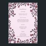 Menu Cadre Floral Automne Élégant Moderne Rustique PERS<br><div class="desc">Utilisez ces cartes de menu florales sucrées pour votre mariage, fête de fiançailles, douche nuptiale ou autre événement. Main dessinée par moi pour toi. Entièrement modifiable, ajoutez votre propre texte ou couleur arrière - plan. Cliquez sur "personnaliser" pour modifier le texte et "modifier la conception" pour modifier les polices, les...</div>