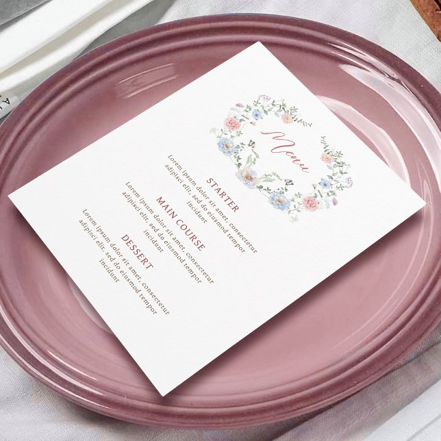 Menu Cadre Floral Élégant (Créateur téléchargé)
