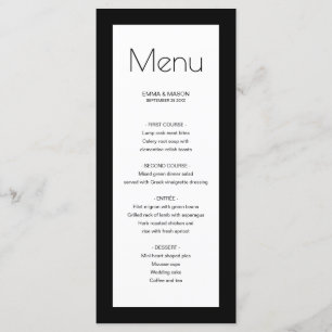 Menu Cadre noir simple