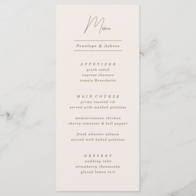 Menu Cadre simple et minimal (Devant)