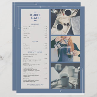 Menu café