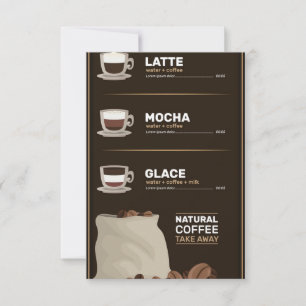 Menu café