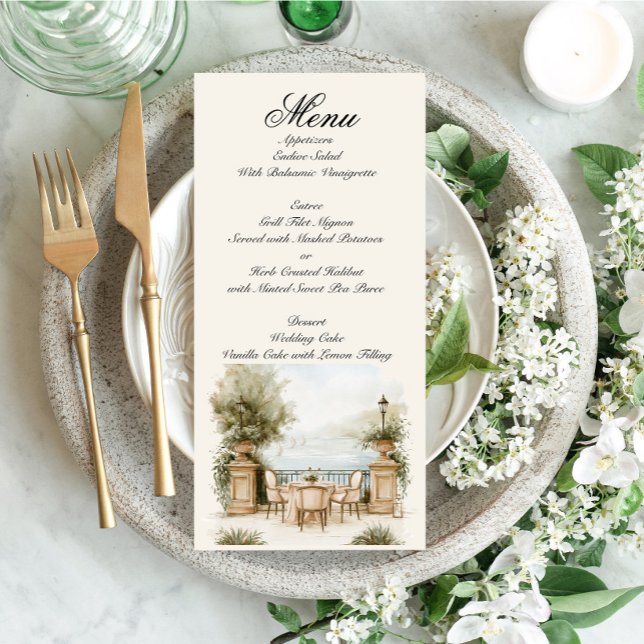 Menu Calligraphie Lac de Côme (Créateur téléchargé)