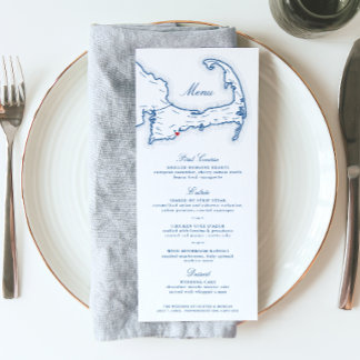 Menu Cape Cod Destination Mariage Marine Blue