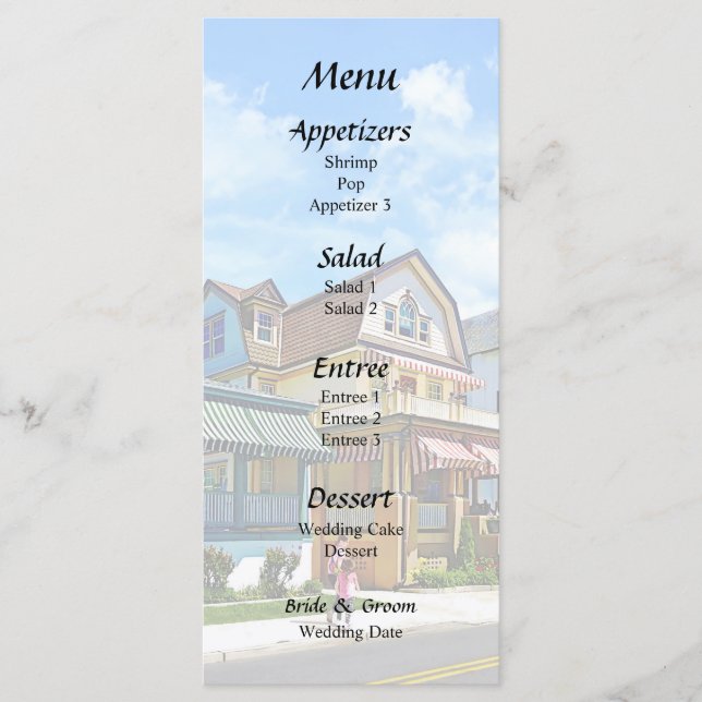 Menu Cape May NJ - Sœurs descendant Perry Street (Devant)