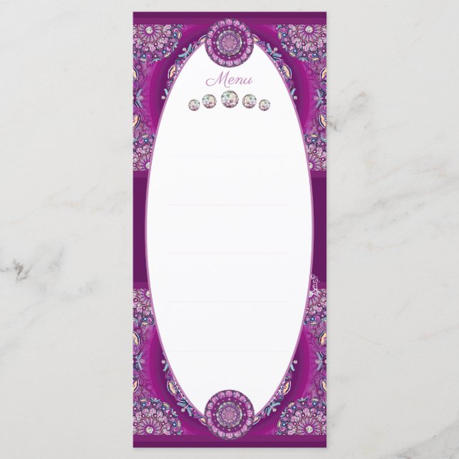 Menu Cardinal Red Rosace (Devant)