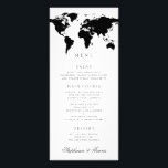 Menu Carte du monde Couleurs modifiables noir blan<br><div class="desc">Carte du monde carte de voyage thème de menu modèle avec des couleurs et des polices modifiables pour que vous puissiez correspondre à votre lieu de mariage ou de thème de destination. La couleur arrière - plan sur l'avant et l'arrière, ainsi que les polices, peuvent être modifiées pour correspondre à...</div>