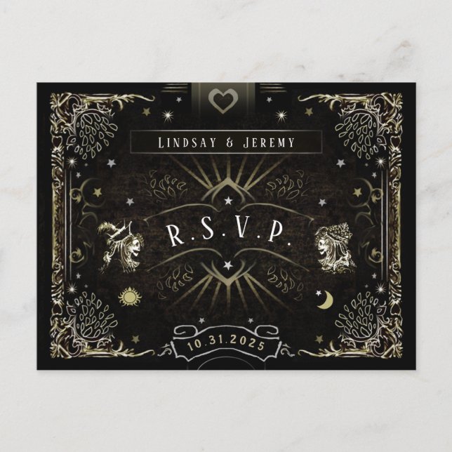 MENU Carte Tarot Halloween correspondant à la cart (Devant)