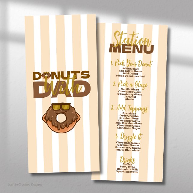 Menu Célébration de la fête des pères avec des donuts a (Créateur téléchargé)