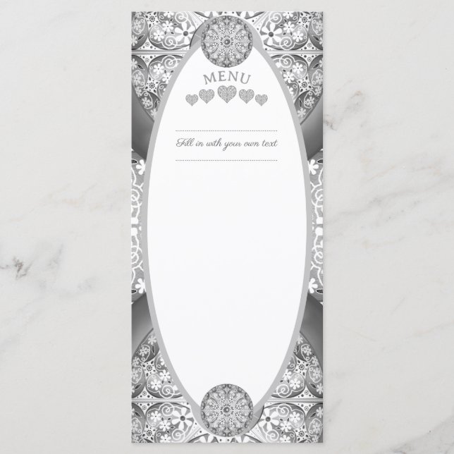 Menu Céramique gris dentelle (Devant)