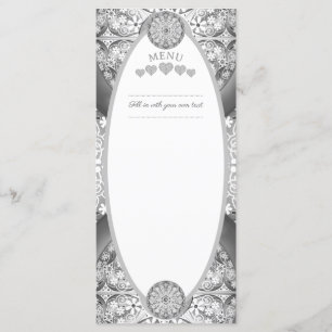 Menu Céramique gris dentelle