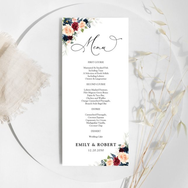 Menu Cérémonie des Mariages de la Bourgogne et de  (Créateur téléchargé)