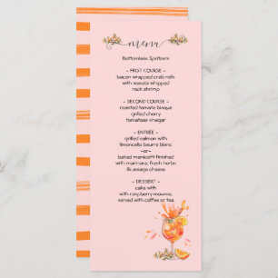 Menu C'est Amore Spritz Bridal Brunch