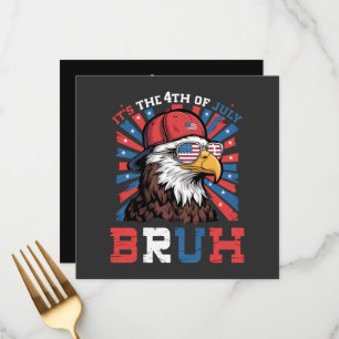 Menu C'est le 4 juillet Bruh Aigle américain Patriotiqu