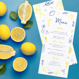 Menu C'Est Plus Tiré À La Main Fête des mariées De Citr