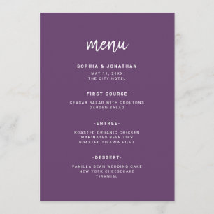 Menu Châssis minimaliste moderne   MARIAGE