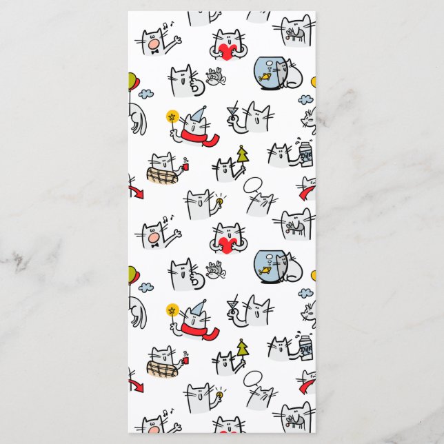 Menu Chats amusants, lait et magie. (Devant)