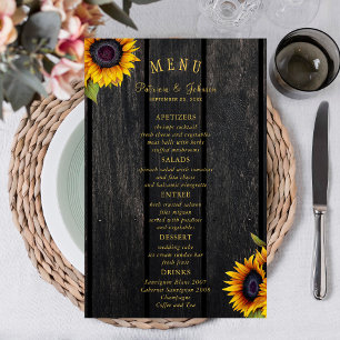 Menu chic mariage rustique soleil budget