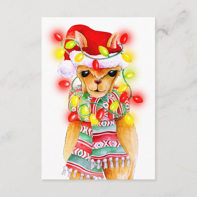 Menu choix options repas mignonne Llama (Devant)