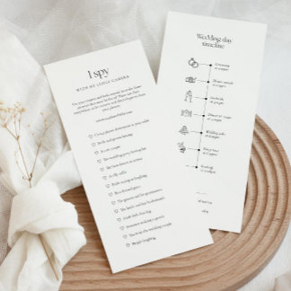 Menu Chronologie mariage avec des icônes et j'espionne 