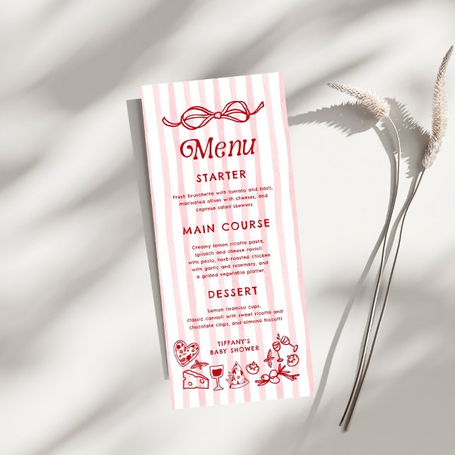 Menu Ciao Baby Baby shower italien citron (Créateur téléchargé)