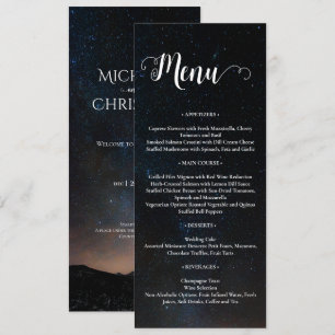 Menu Ciel nocturne mariage sous les étoiles