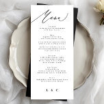 Menu Classic Elegant Noir Blanc Calligraphie<br><div class="desc">Ce design fait partie d'une collection; s'il vous plaît contactez-moi si vous avez besoin d'aide pour trouver des designs ou des produits correspondants; également disponible en couleurs alternatives</div>