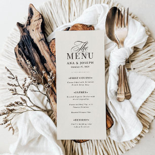 Menu Classique Luxe   Mariage en ivoire et brun espress