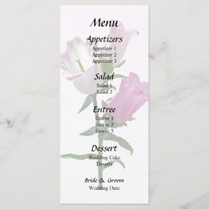 Menu Cloches de Canterbury roses