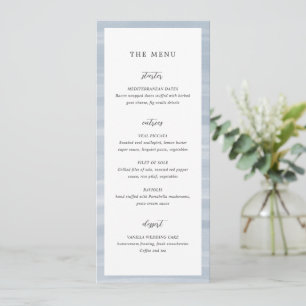 Menu Coastal Chic Muted Blue Mariage élégant