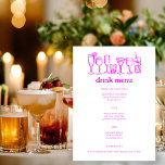 Menu Cocktails Doodle Sketch Modern CUSTOM Boire<br><div class="desc">Utilisez ces cartes de menu fantaisiste amusantes pour votre mariage, votre fiançoire, votre douche nuptiale ou tout autre événement. Main dessinée par moi pour toi. Entièrement modifiable, ajoutez votre propre texte ou couleur arrière - plan. Cliquez sur "personnaliser" pour modifier le texte et "modifier la conception" pour modifier les polices,...</div>