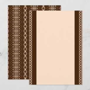 Menu Cocoa Heritage Africain Brun et Tribal Ivoire
