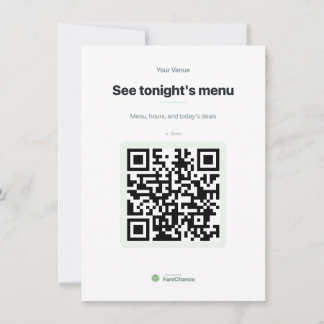 Menu Code QR Insérer une carte pour les restaurant
