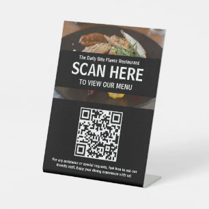 Menu Code QR Pour Café ou Restaurant Panneau Table