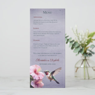 Menu Colibri et Hibiscus Mariage pourpre