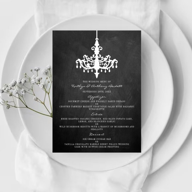 Menu Collection de Mariage Chandelier élégant (Créateur téléchargé)