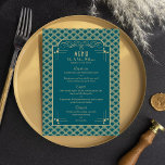 Menu Collection de Mariages Art Déco Gatsby vintage des<br><div class="desc">Célébrez-vous dans le style grâce à ces cartes de menu élégantes et vintages des années 20. Le libellé est facile à personnaliser et vos invités de dîner seront ravis lorsqu'ils reçoivent ces menus super élégants. Les éléments mariages correspondants se trouvent dans la collection.</div>