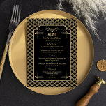 Menu Collection de Mariages Art Déco Gatsby vintage des<br><div class="desc">Célébrez-vous dans le style grâce à ces cartes de menu élégantes et vintages des années 20. Le libellé est facile à personnaliser et vos invités de dîner seront ravis lorsqu'ils reçoivent ces menus super élégants. Les éléments mariages correspondants se trouvent dans la collection.</div>
