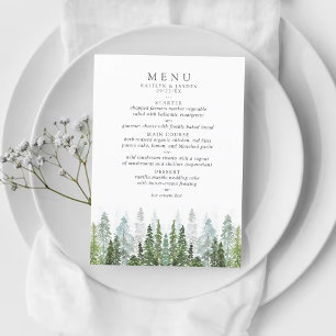 Menu Collection de Mariages de la forêt de pins d'aquar